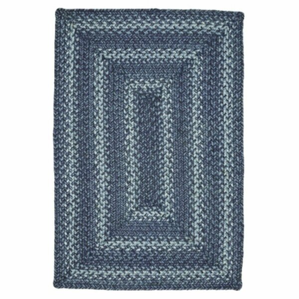 Homespice Decor 13 x 19 in. Denim Jute Braided Placemat Rectangle - Blue & White - set of 4 595683